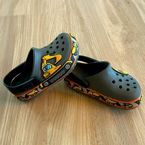 Construction Digger Crocs Classic Clog Size Toddler 7